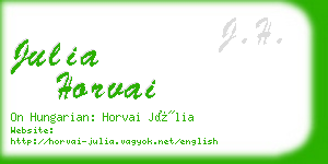 julia horvai business card